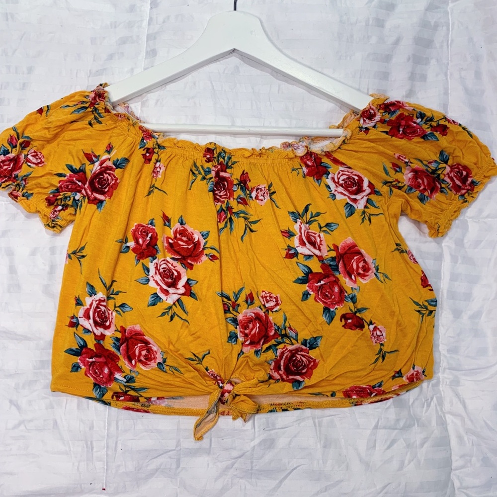 Off the shoulder crop top